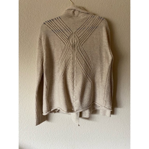 Cream Open Front Cardigan - Picture 2 of 4